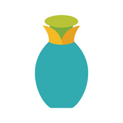 flat color illustration of a simple ceramic vase