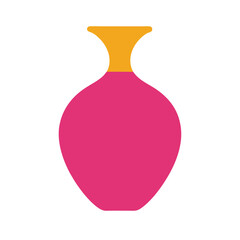 flat color simple artistic vase silhouette