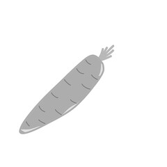 Cartoon carrot illustration. Hand-drawn carrot vegetable icon. Carrot fruit symbol and orange slice.