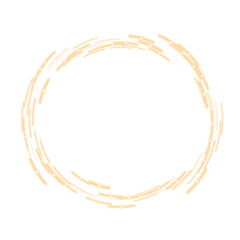 Gold glowing spark circle frame on transparent background

