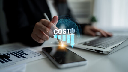 Cost reduction and cost saving through digital transformation, business cost optimization, operational cost reduction, financial saving, and resource efficiency strategies for business success. Spline