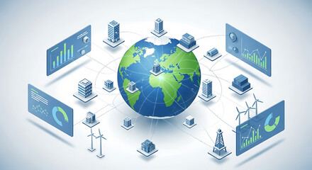 Global Technology Network Connecting Sustainable Energy and Data Infrastructure for a Modernized World