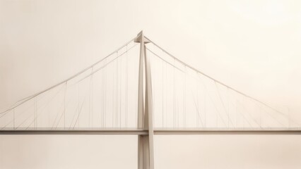 Obraz premium Minimalist Bridge Design - A Study in Lines and Angles.