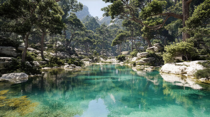 Bright mystical Healing ShangriLa Nirvana Forest