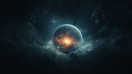 Obraz premium Mysterious Floating Glowing Orb