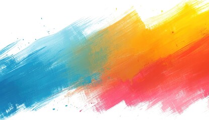 Abstract colorful brush strokes background, colorful brush painting, white space, simple background, vibrant colors, paint splash, brush texture, abstract art style, colorful background, white space