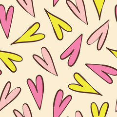 Cute Hearts Pattern Love Hearts Background