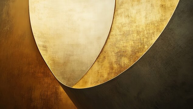 An abstract composition of curved lines, in dark colors, minimalistic, close-up, high-angle view, soft light, shadows, contrast, golden hour, grainy film texture, vintage style background