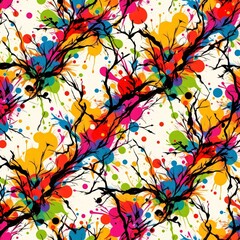 Dynamic Fracture Splash Chaos Pattern