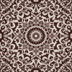 Enchanted Arc Spiral Mandala Seamless Repeat