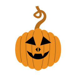 Cartoon Illustration of Jack-O'-Lantern