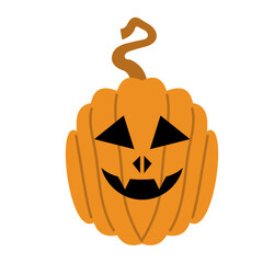 Cartoon Illustration of Jack-O'-Lantern