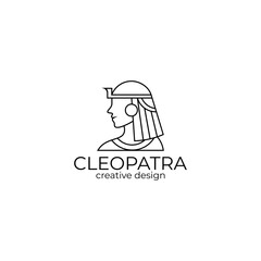 logo of the beautiful woman from Egypt, Queen Cleopatra