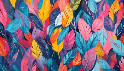Colorful feather background, colorful feather texture, colorful feather pattern, colorful feather wallpaper, colorful feather design