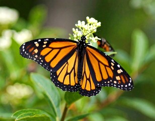 Fototapeta premium Monarch butterfly on a flower