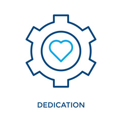 Dedication Icon Outline Color Style. Vector Illustration For Graphic Design