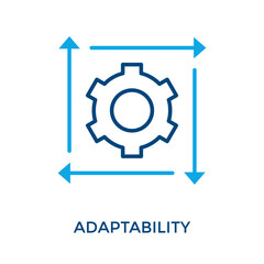 Adaptability Icon Outline Color Style. Vector Illustration For Graphic Design