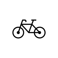 Simple bicycle line icon, a minimalist vector graphic symbol. Ideal for web design, apps, and themes related to sports, travel, and healthy lifestyles
