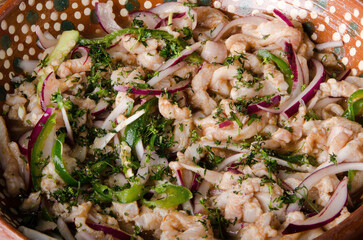 Spicy Mexican Fish Strips Ceviche (Tiritas de Pescado Picante)