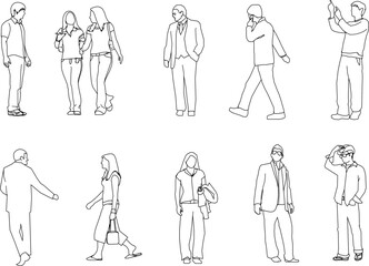 vector sketch illustration silhouette design of various human activities with their work as a complement to the image  