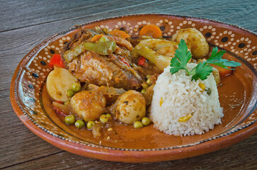 Homestyle Mexican Beef Fajitas with a Medley of Fresh Vegetables and Rice