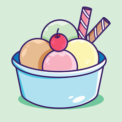 Illustration Mini Ice Cream