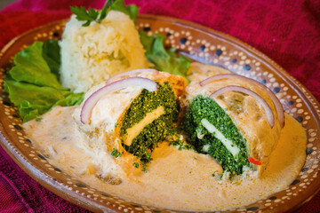 Gourmet Broccoli and Cheese Patties in a Creamy Chipotle Sauce