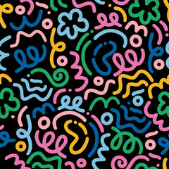  Colorful Abstract Doodle Pattern