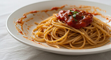 Spaghetti pasta tomato sauce italian food cuisine dish meal dinner lunch delicious healthy homemade restaurant 100
