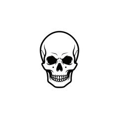 Obraz premium A minimalist vector skull icon designed in a flat style