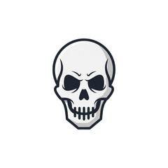 Fototapeta premium A minimalist vector skull icon designed in a flat style