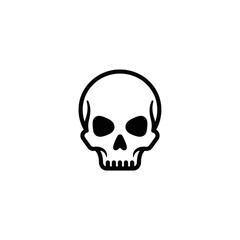 Fototapeta premium A minimalist vector skull icon designed in a flat style