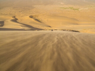 Sand Storm, Hongor Sand Dunes, Gobi Desert, Mongolia