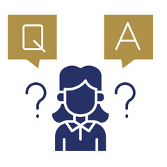 Question And Answer  Icon Set Multiple Style Collection