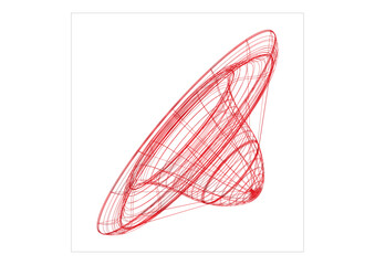 Abstract wireframed shape - concept of graphical project