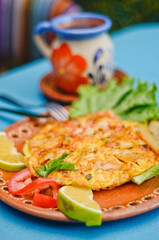 Traditional Spanish Omelette (Tortilla Española) for a Mexican Breakfast