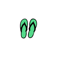 Pair of mint green flip-flops