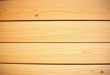 Naklejka premium Close-up of light brown wood grain, horizontal planks, light brown, background