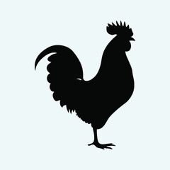 black and white hen art desigan 2.eps