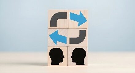 two-way communication and idea exchange, highlighting feedback and mutual understanding for effective collaboration