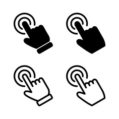 Hand click icon vector illustration. pointer sign and symbol. hand cursor icon