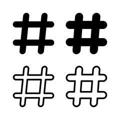 Hashtag icon vector illustration. hashtag sign and symbol