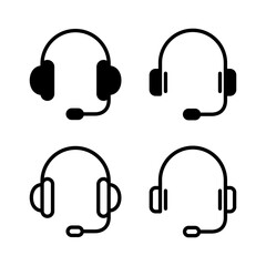 Headphone icon vector illustration. Headphone sign and symbol