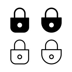 Lock icon vector illustration. Padlock sign and symbol. Encryption icon. Security symbol
