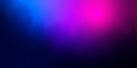 Abstract dark gradient banner with blue, magenta, pink, purple, and black grainy texture, template, overlay