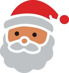 シンプルでかわいいサンタクロースのアイコン
Simple and cute Santa Claus icon