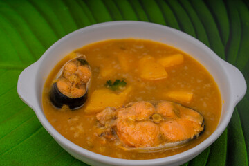 Sancocho soup typical Colombian fish food