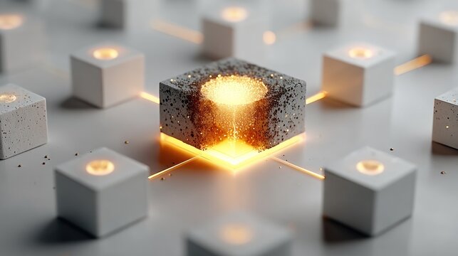 Abstract representation of interconnectedness and data flow within a network