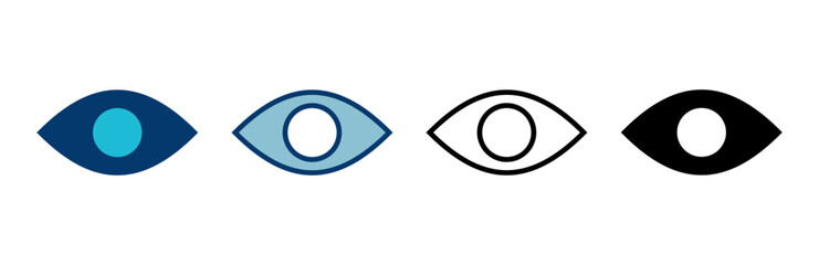 Eye icon vector isolated on white background. Look and Vision icon. Eye vector icon