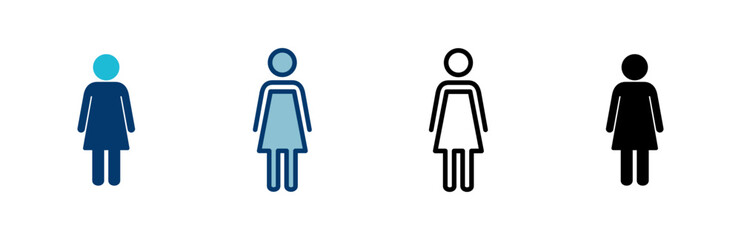 Female icon vector isolated on white background. woman icon vector